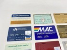 Lot Vintage 18 Piece Credit Charge Card Mac  Amex  Bankamericard Mc Visa Vgc