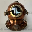 Copper Antique 18  Diving Divers Helmet U s Navy Mark V Deep Sea Anchor Helmet