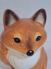 Super Cute Vintage Ceramic Orange Fox Cookie Jar 10   