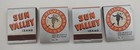 Sun Valley Id Silver Anniversary Vintage Railroad Train Match Boxes Matchbooks 