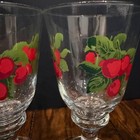 Franciscan Apple Pattern Goblets Set Of 2 Vintage Glasses