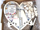Wedding Guest Book Wooden Heart Frame For Wedding Ceremony Wildflower Art Deco