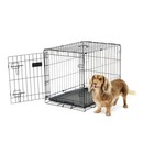 Foldable Metal Dog Crate Secure Single Door Small Puppy Kennel Easy Clean Travel