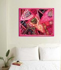 Vintage Handmade Cotton Tapestry Wall Hanging Patchwork Boho Art Wall Covering