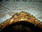 Matson Filigree Ormolu Vanity Mirror Tray Cottagecore Floral Lacey Edge 1960s
