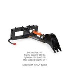 Titan Attachments Skid Steer Fronthoe 16  Bucket  Excavator Attachment