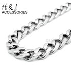 7 -11 men 316l Stainless Steel 9mm Silver Cuban Curb Link Chain Bracelet b140
