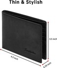 Genuine Leather Minimalist Bifold Wallets For Men Rfid Blocking Slim Mens Wallet