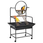 Pet Products Parrot Playstand With Wheels  Bird Cage Stand Activity Play 