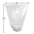 45-48 Gallon Clear Trash Can Liners - 43  X 48  - High Density Garbage Bags -   