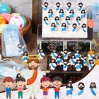 50 Sets Mini Jesus Figurines Bulk With Verse Cards   Organza Bags Easter Jesus