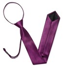  Zipper Ties For Men Solid Pre-tied Tie With Tie Clip Extra Long Purple