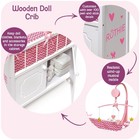 Badger Basket Wooden Toy Doll Bed Storage Mobile And Bedding - Includes Wheels