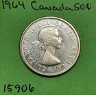 1964 Canada          50 Cents Canadian Silver Half Dollar