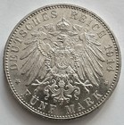Bavaria 5 Mark 1914 Ludwig Germany Empire Bayern Kaiserreich Silver Coin Au-unc
