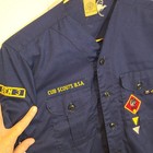 Boy Scouts Of America Bsa Youth Shirt Blue Sm  Sewn Patches   Pins Den 3