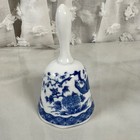 Vintage Blue And White Peacock Handbell Ceramic Action Japan 5 