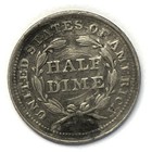 1853 Seated Half Dime With Arrows  Problem Coin Discount  Xf Details