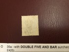 Icollectzone British Honduras 35 Vf Used Double Bar Surcharge 