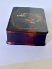 19th Century Victorian Papier Mache Trinket Box C1880 Lady By A Well With Putti