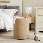 80l Extra Large Jute Laundry Hamper Tall Woven Laudnry Basket Wicker Rope