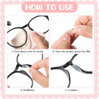 30 Pairs Glasses Nose Grips Non Slip soft Adhesive Glasses Anti Slip D-shaped   