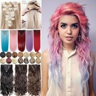 Real Long 100  Natural Extensions Clip In Hair Extentions 18 Clips On As Human