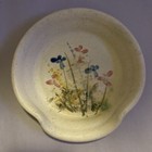 Studio Art Pottery Floral Spoon Rest - Signed