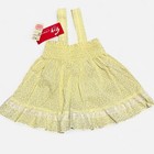 Vintage 70s 3t Deadstock Toddler Dress Lace Ribbon Prairie Cottage Country