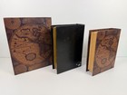 3 Decorative Faux Book Storage Boxes Secret Hidden Velvet Lined Trinket Chest