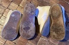 Vintage Baby Shoes White Leather Trainers Toddler Doll 1960s Two Pair