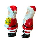 Vtg  Santa Claus Figurines Salt   Pepper Shakers  Japan  one Is Missing Stopper 
