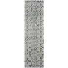 Dip Dye Collection Runner Rug - 2 3  X 6   Grey     Handmade Moroccan Wool  I   