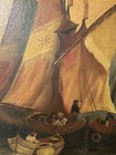 Antique Late 19th early 20th Century Seascape Unsigned Oil Painting