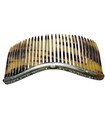 Vintage Brown Celluloid Tortoise Shell  Rhinestone Large Hair Comb
