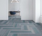 Shaw 18   x36    Gray Silver Aqua Carpet Tile Tiles Case 45 Sq Ft Ecoworx Pvc Free