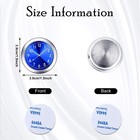 2 Pieces Stick On Dashboard Car Clock Mini Tiny Small Luminous Black  Blue 
