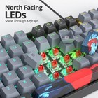 75  Mechanical Gaming Keyboard With Red Switch Rgb Led Backlit Keyboard Black   
