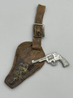 Vintage Miniature Toy Cowboy Pistol Gun Holster Leather Fob