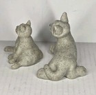 2 Quarry Critters Cat Stone Figurines Cadbury  46452 And Junior Caesar  46475