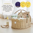 Premium Baby Diaper Caddy Organizer - Handmade   Award-winning Scalloped Ratt   