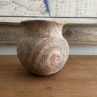 Rare Thai Ban Chiang Pot With Swirl Design  - 2 000 Bce-300ce 5 5    By 5   