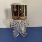 Bath   Body Works  Iridescent Butterfly With Gold Edges   3 Wick   Candle Holder