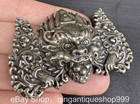 2  Old Chinese Copper Redpoll Winged Garuda Bird Eagle Head Pendant Amulet