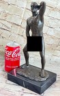 Signed Mavchi Confident Nude Gay Man Bronze Sculpture Statue Figure Figurine Art