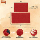 Red Bathroom Rugs Set-extra-soft Plush Bath Mat Shower Bathroom Rugs 1   Chenill