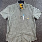Carhartt Rugged Flex Lightweight Plaid Short Sleeve Shirt Mens L Relaxed Fit New