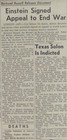 Vintage 1955 Albert Einstein End Nuclear War Appeal Newspaper