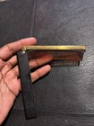Used Vintage Folding Comb Tortoise Shell Finish Gold-tone Frame Black Handle