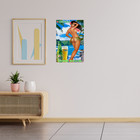Hken Beer Poster Hawaiian Girl 11x17 Tropical Bar Man Cave Wall Decor Read Des